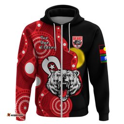 custom text and number north sydney rugby naidoc hoodie bears indigenous for our elders