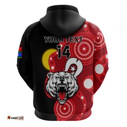 custom text and number north sydney rugby naidoc hoodie bears indigenous for our elders