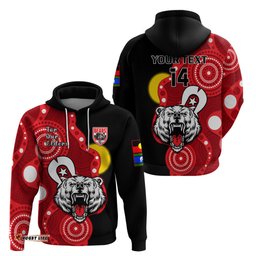 custom text and number north sydney rugby naidoc hoodie bears indigenous for our elders
