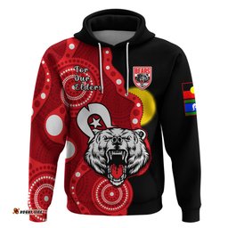 custom text and number north sydney rugby naidoc hoodie bears indigenous for our elders