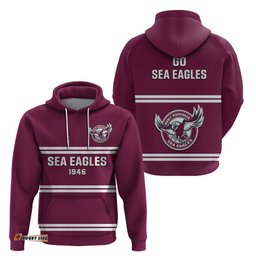 sea eagles rugby hoodie manly warringah maroon sporty style