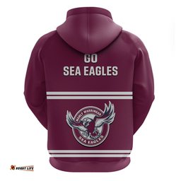 sea eagles rugby hoodie manly warringah maroon sporty style