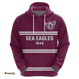 sea eagles rugby hoodie manly warringah maroon sporty style
