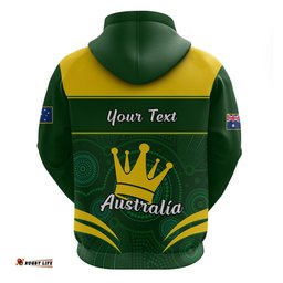 personalised 12 june australia king birthday hoodie aboriginal national color