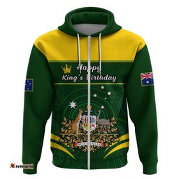 personalised 12 june australia king birthday hoodie aboriginal national color