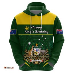 personalised 12 june australia king birthday hoodie aboriginal national color