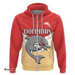 redcliffe dolphins rugby hoodie simple style