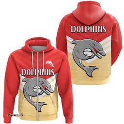 redcliffe dolphins rugby hoodie simple style