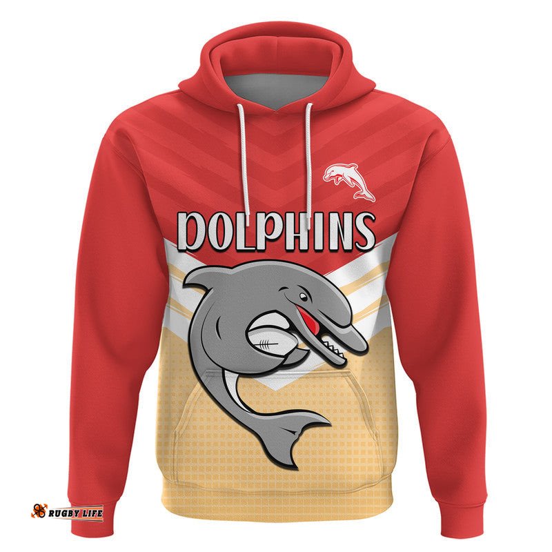 redcliffe dolphins rugby hoodie simple style