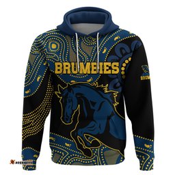 custom text and number brumbies rugby union hoodie australia indigenous aboriginal