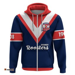 roosters rugby hoodie tricolours 1908 sporty version