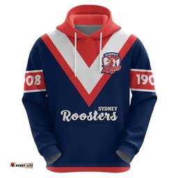roosters rugby hoodie tricolours 1908 sporty version