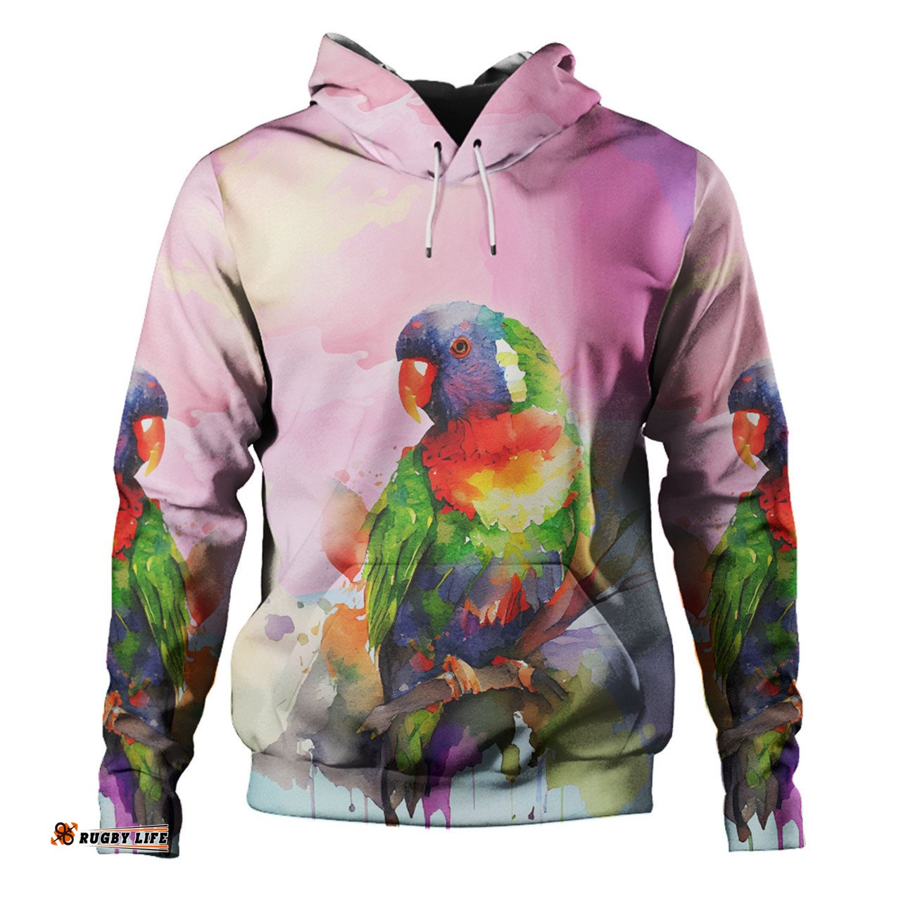 australia rainbow lorikeets hoodie - rainbow lorikeets color art hoodie