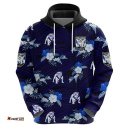 custom text and number bulldogs rugby hoodie polynesian tribal mix tropical hawaiian style