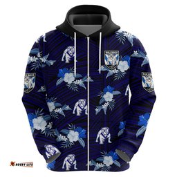 custom text and number bulldogs rugby hoodie polynesian tribal mix tropical hawaiian style