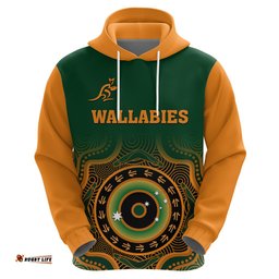 wallabies rugby hoodie aussie go champions indigenous green
