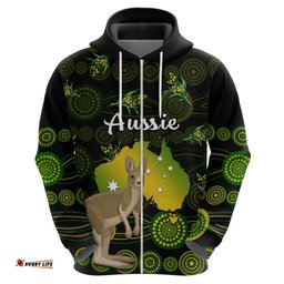 custom personalised australia hoodie golden wattle mix kangaroo and map