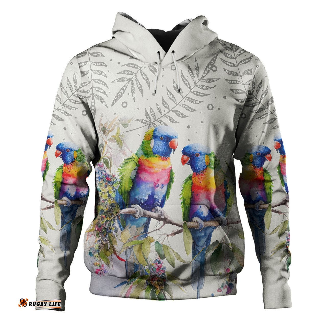 australia rainbow lorikeets hoodie - rainbow lorikeets birds art hoodie