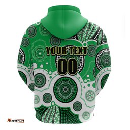 custom personalised and number raiders nrl hoodie aboriginal patterns