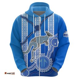 custom text and number kangaroos indigenous hoodie north melbourne football