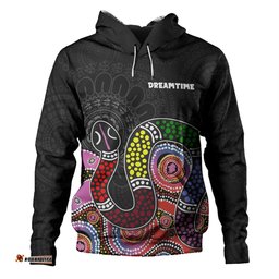 australia rainbow serpent aboriginal custom hoodie - dreamtime rainbow serpent featuring dot style hoodie
