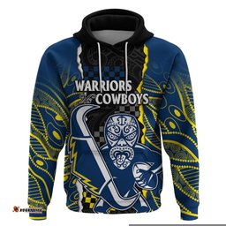 nrl combine warriors and cowboys hoodie maori mixed aboriginal