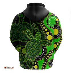 aboriginal turtle hoodie green style