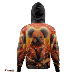 australia koala custom hoodie - dreaming art koala aboriginal inspired hoodie