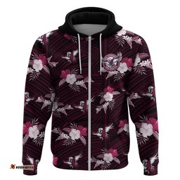 custom text and number sea eagles rugby hoodie polynesian tribal mix tropical hawaiian style