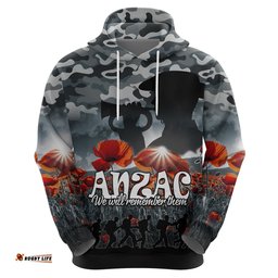 custom personalised anzac day hoodie soldier poppy vibe