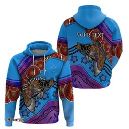 custom personalised australia hoodie go fishing aboriginal art