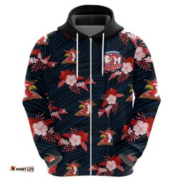 custom text and number roosters rugby hoodie polynesian tribal mix tropical hawaiian style