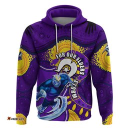 storm mascot nrl hoodie naidoc