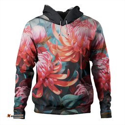 australia waratah hoodie - waratah oil painting abstract ver5 hoodie