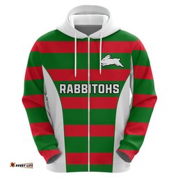custom text and number rabbitohs rugby hoodie go souths 1908 sporty style white