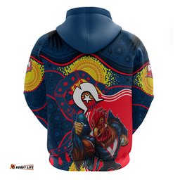 roosters mascot nrl hoodie naidoc