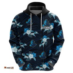 custom text and number titans rugby hoodie polynesian tribal mix tropical hawaiian style