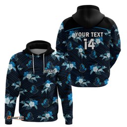 custom text and number titans rugby hoodie polynesian tribal mix tropical hawaiian style