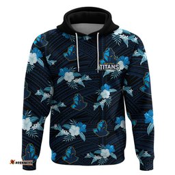 custom text and number titans rugby hoodie polynesian tribal mix tropical hawaiian style