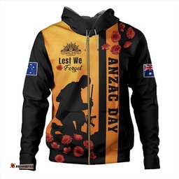 australia hoodie lest we forget sunset simple style