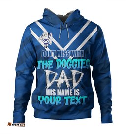 canterbury-bankstown bulldogs father's day hoodie - screaming dad and crazy fan