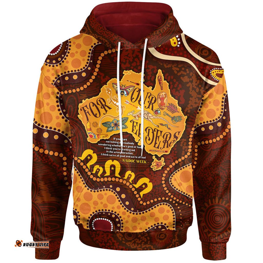australia naidoc week hoodie custom for our elders naidoc quotes aboriginal inspired land hoodie
