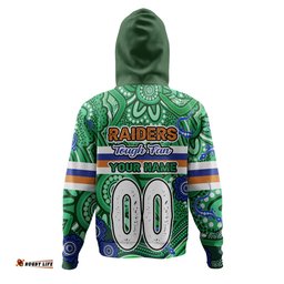 canberra raiders custom hoodie - canberra raiders for life with aboriginal style hoodie