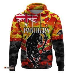 panthers rugby anzac hoodie lest we forget
