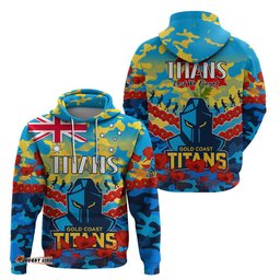 titans rugby anzac hoodie lest we forget