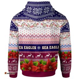 australia sea eagles chrstmas hoodie - custom australia sea eagles ugly christmas knitted hoodie