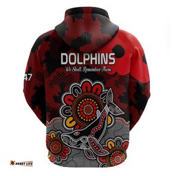 anzac dolphins rugby hoodie indigenous circles and waves