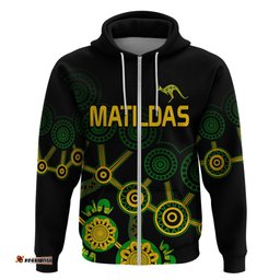 australia soccer hoodie matildas world cup with kangaroo