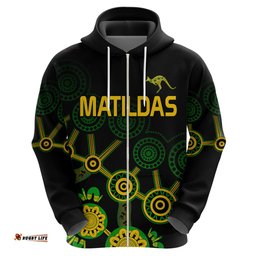 australia soccer hoodie matildas world cup with kangaroo