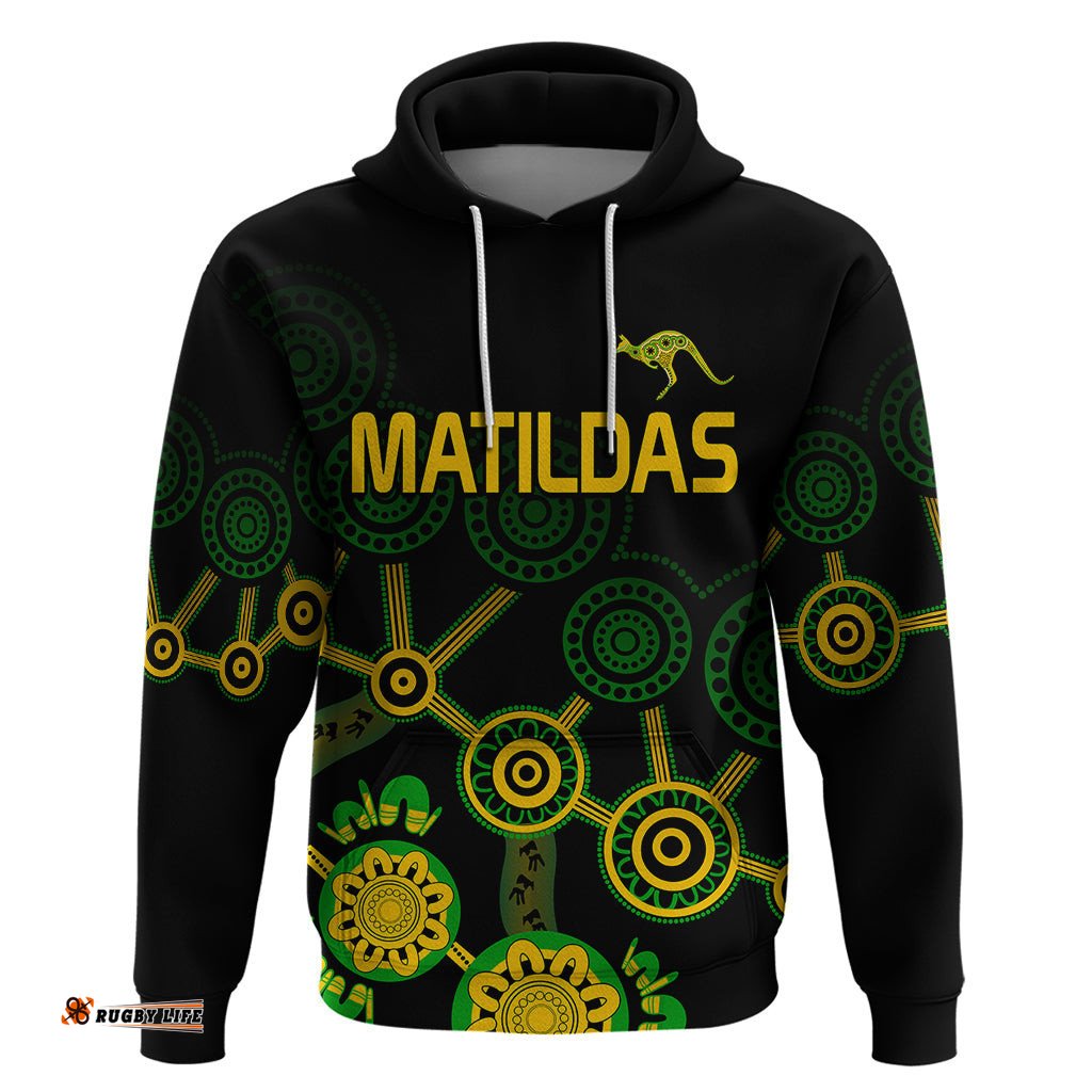 australia soccer hoodie matildas world cup with kangaroo